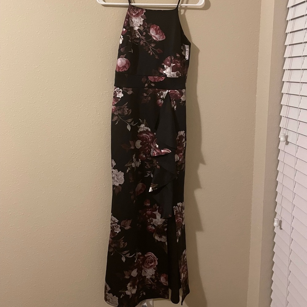 🌻Black Floral mermaid style formal dress